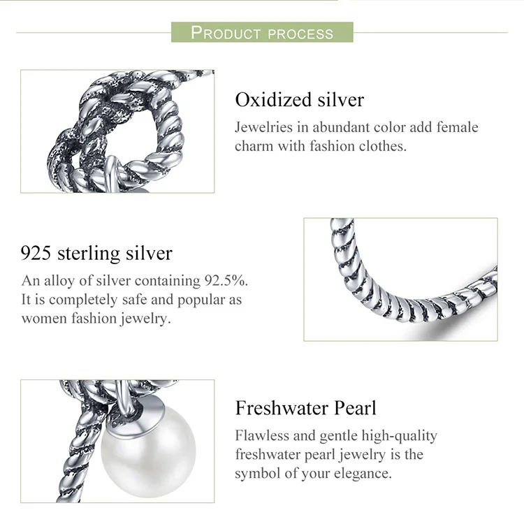 BAMOER, настоящее 925 пробы, серебряное скрученное сердце с искусственным жемчугом, кольца на палец для женщин, подлинные серебряные ювелирные изделия SCR163