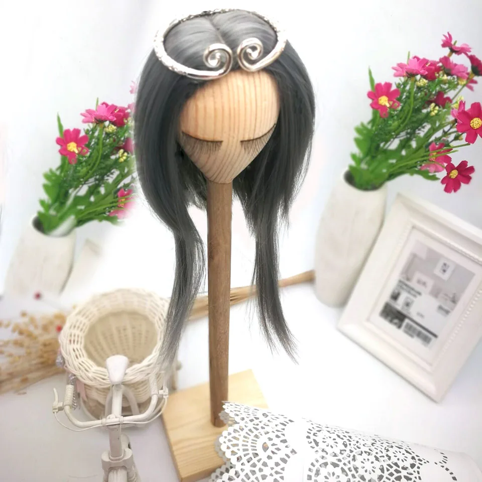 Allaosify bjd волосы 1/3 1/4 BJD Кукла Высокая температура парик девушки длинные вьющиеся парики SD BJD парик 3 цвета - Цвет: 15