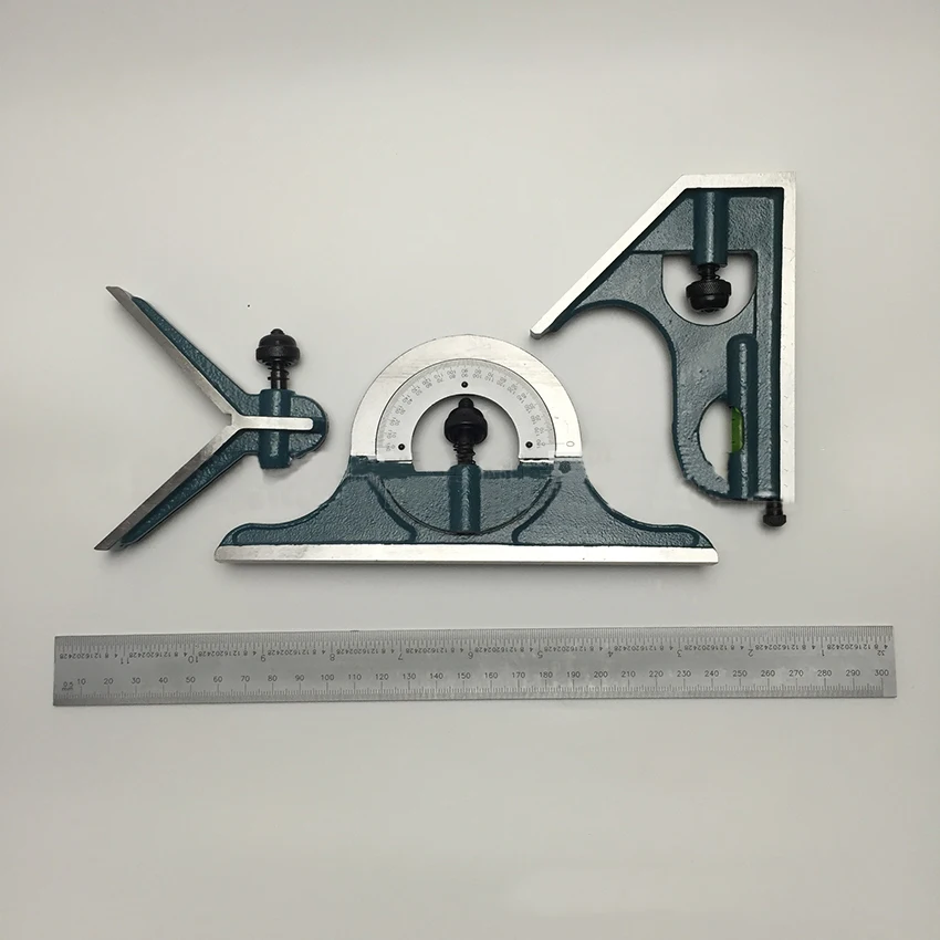 Stainless Steel Universal Bevel 180 Degree Angle Combination Square Protractor Ruler Set Universal Bevel Stainless Steel Universal Bevel 180 Degree Angle Combination Square Protractor Ruler Set Universal Bevel