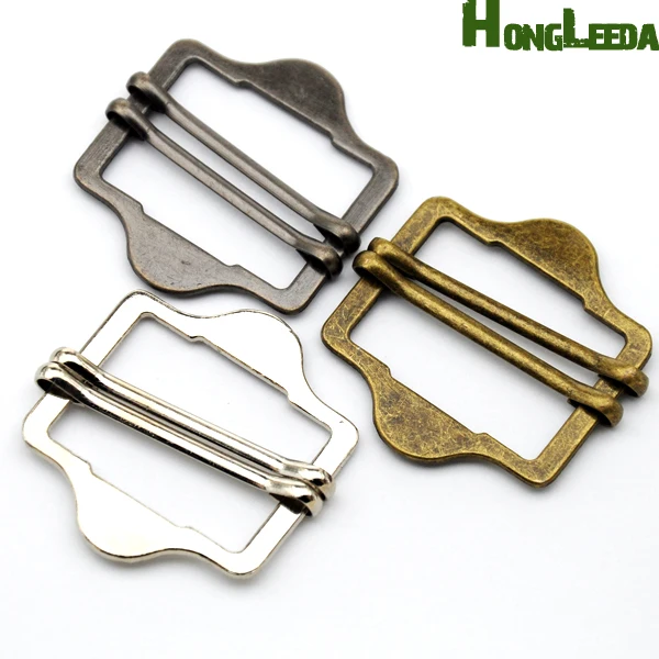 60pcs/lot 31mm 1.2 inch metal alloy buckle double slide adjustable pin