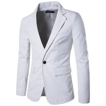 

2018 New Men Fashion High Quality PU Leather Suit