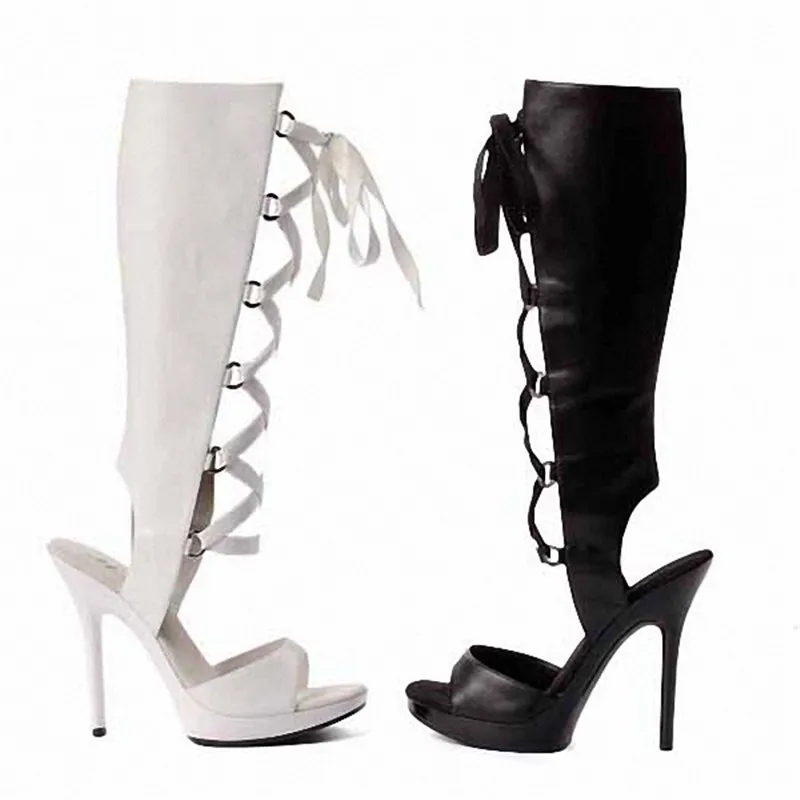 performance shoes 13cm high-heeled shoes sexy boots back strap open toe shoes women Summer boots