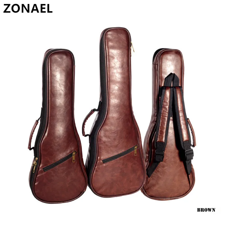 Сумка для укулеле ZONAEL 21 &quot23&quot рюкзак чехол гитары из высококачественной кожи