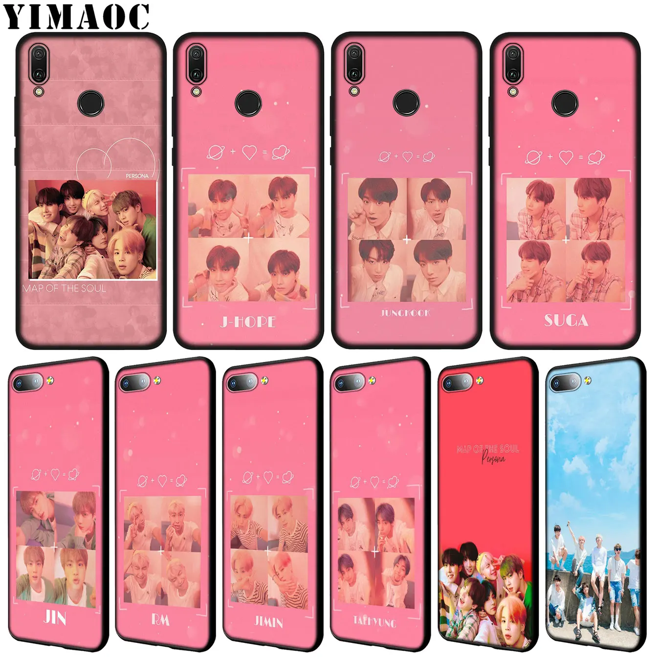 

YIMAOC JIMIN Rap RM JIN SUGA J HOPE V JUNG KOOK Soft Case for Huawei Y9 Y7 Y6 Prime Honor 20 8C 8X 8 9 9X 10 Lite 7C 7X 7A Pro