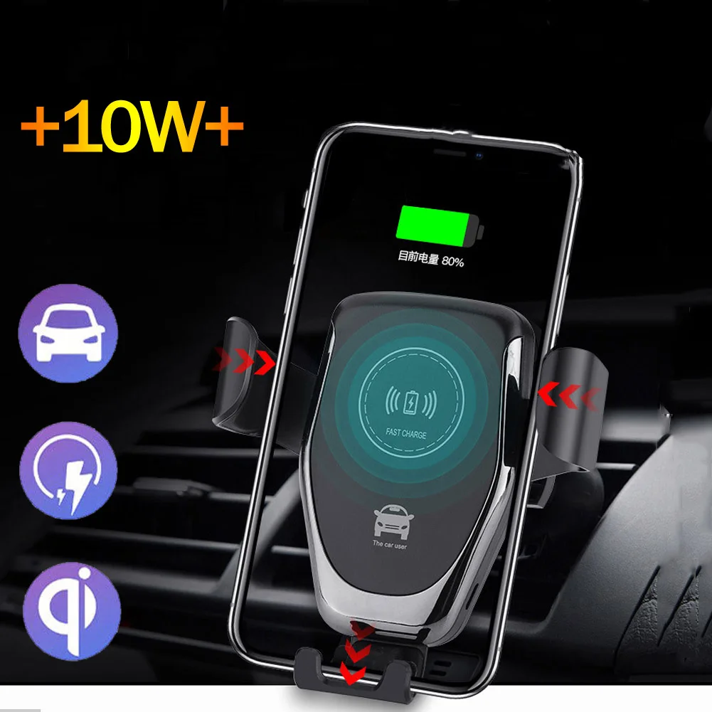 

10W For Huawei P30 Pro P20 Pro FAST Wireless Car Charger Air Vent Mount Phone Holder For iPhone XS Max Samsung S10 e S9 S8 Plus