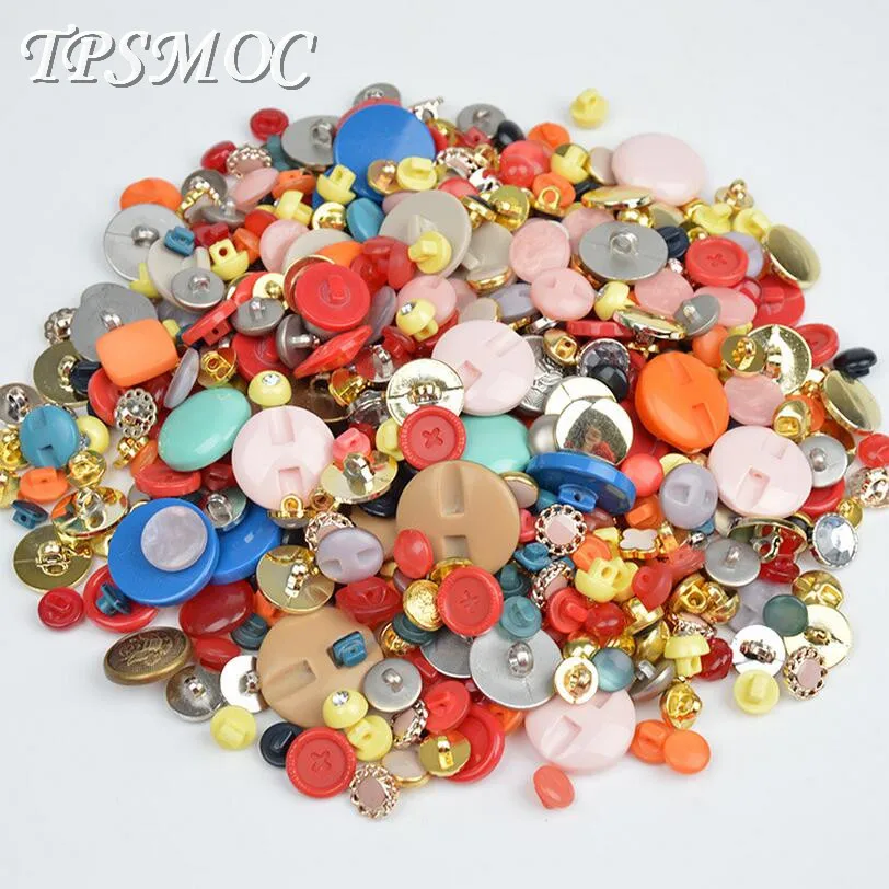 

TPSMOC 50g Assorted mixed children buttons plastic combined style sewing button for craft scrapbooking accessories
