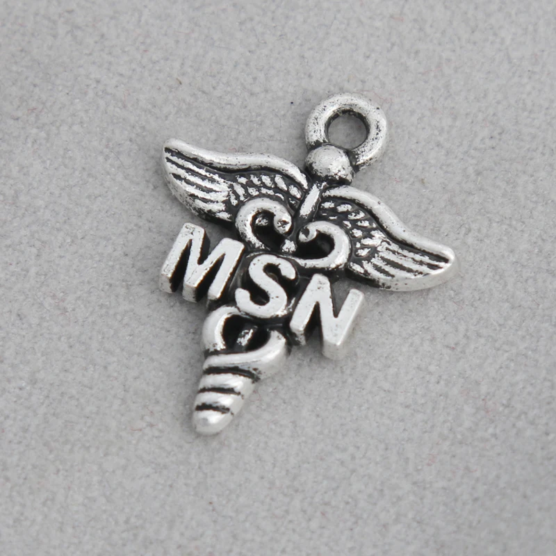 RAINXTAR мода сплав медицинская MSN амулеты Медицинский символ Charms19 * 23 мм 50 шт
