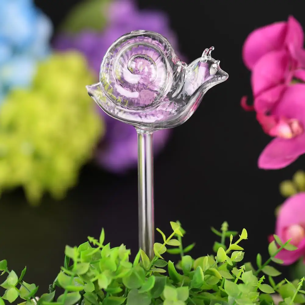 

Glass Self Watering Beautiful Snail Shape Irrigation Automatic Watering Device Garden Glass Novel Glass Watering Sprinkler