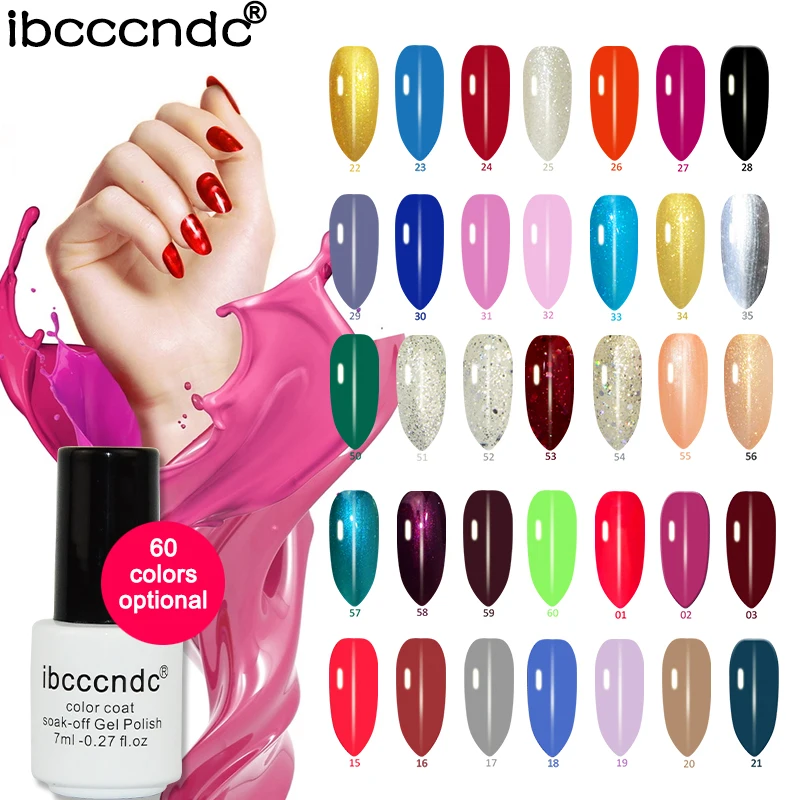 IBCCCNDC 7ml Soak Off UV Gel font b Nail b font Polish Semi Permanent Top Base