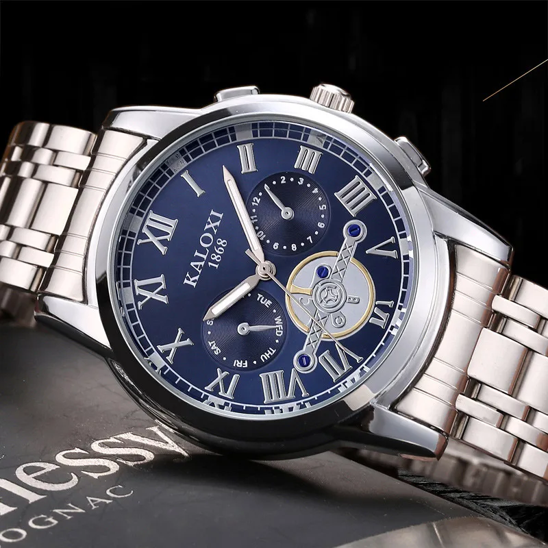 

Fashion Mens Watches Leather Top Brand Quartz Watch Gift For Men Casual Stainless Steel Male Waterproof Luminous Sports Watch