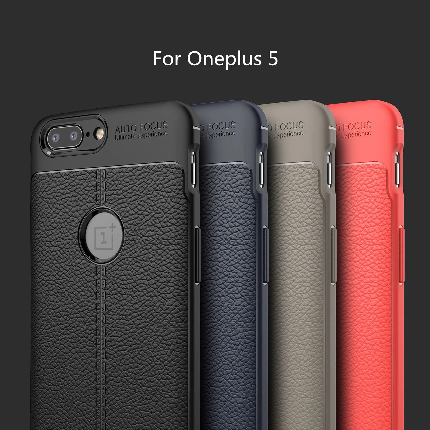 HATOLY For Cover Oneplus 5 Case Soft Litchi TPU Back Case For Oneplus 5