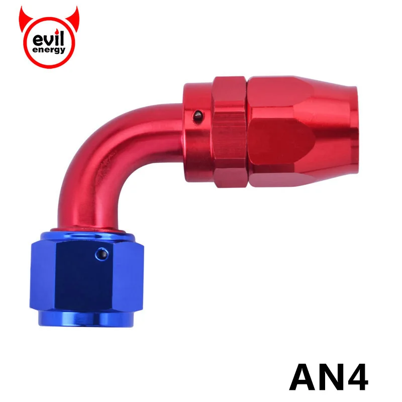 

evil energy AN4 90Degree Swivel Fittings Oil Fuel Swivel Hose End Fittings AN Fitting Adapter Hose End Oil Fuel Fittings