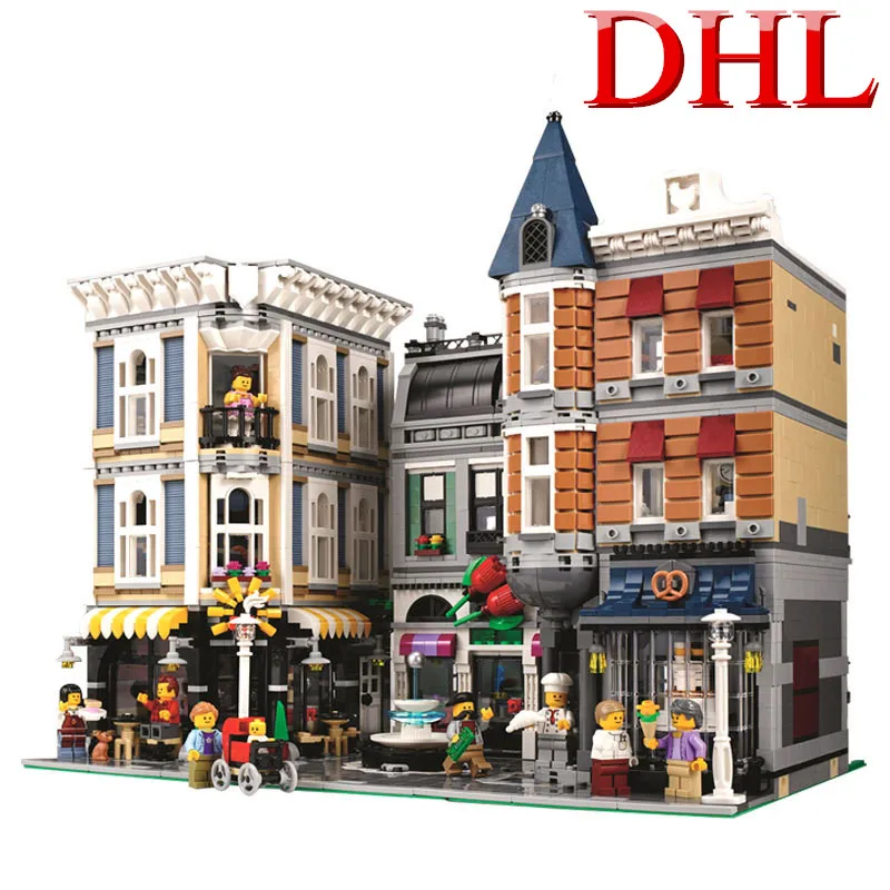

4002pcs MOC Creative Creator Series Assembly Square Set Model Building Blocks Bricks  Kits 10255 Boy Blocks Birthday Gifts 15019