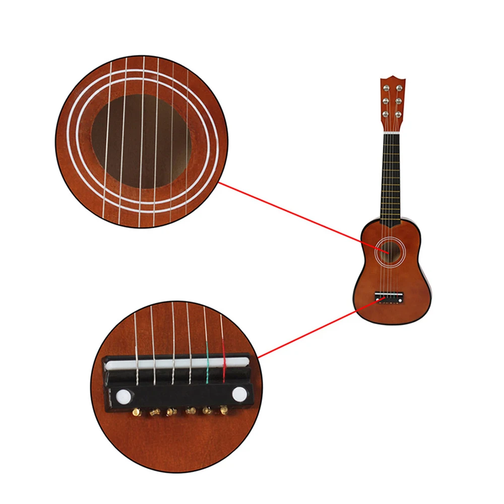 6-струнная Акустическая гитара 2" Гитара mnidi детские игрушки ra Для Начинающих Акустическая гитара из липы практики, подарки для детей