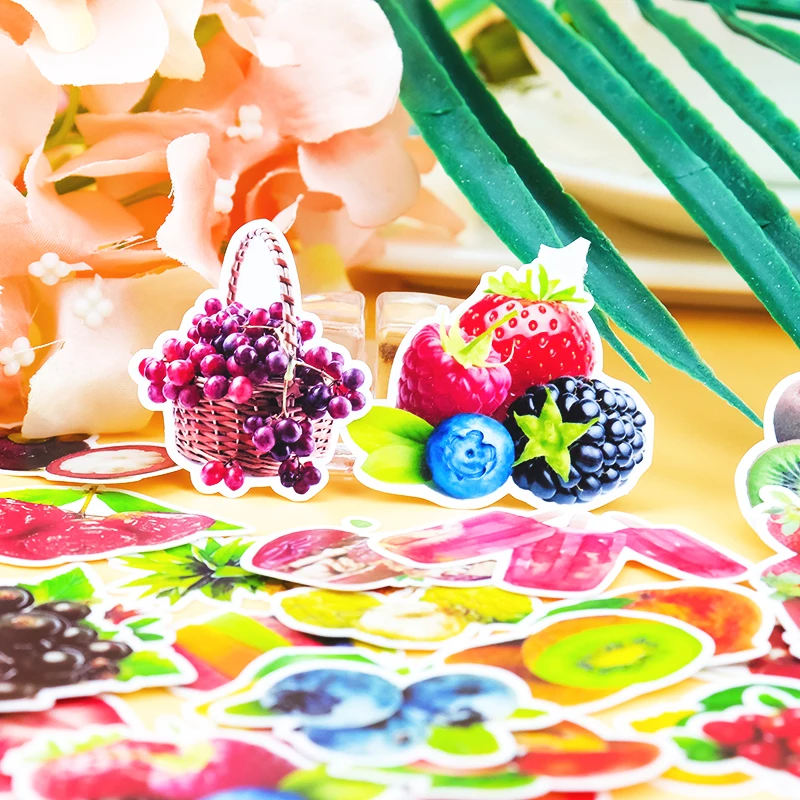 

20Pcs Cute Hand drawn fruits face Sticker For Luggage Skateboard Phone Laptop Moto Bicycle Wall Guitar Stickers/DIY Scrapbooking