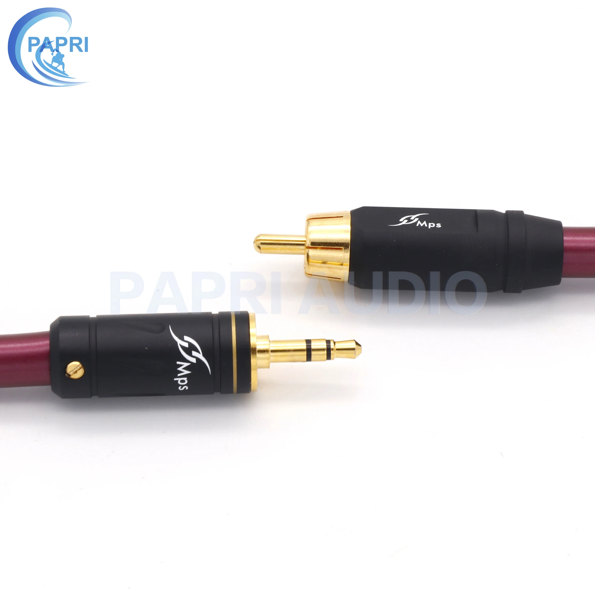 PAPRI MPS M 880 3 5 мм к RCA разъему кабеля 6N 99.99997% OCC + посеребренный коаксиальный кабель DIY