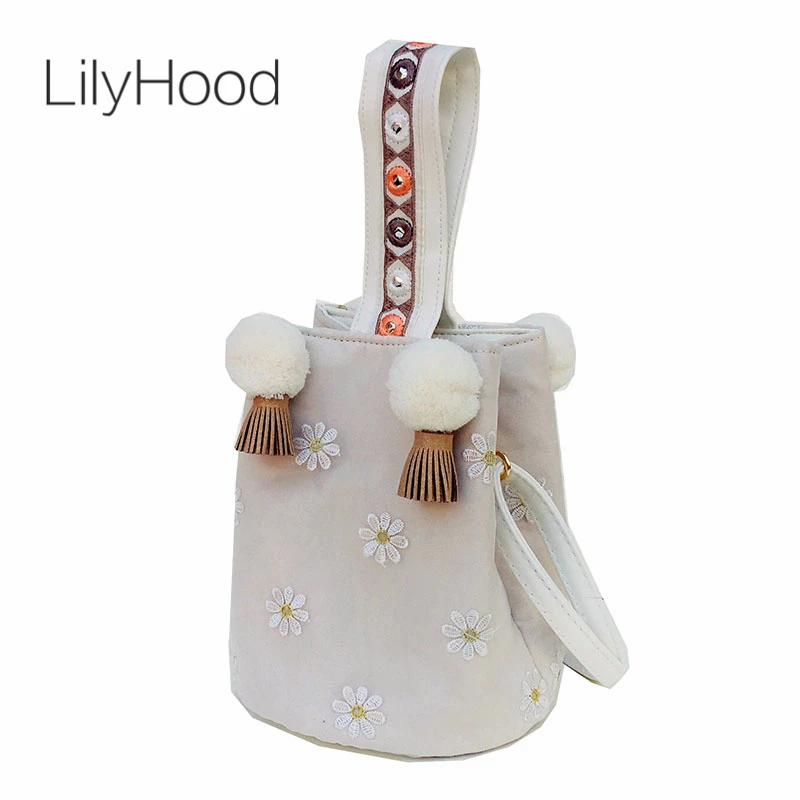 LilyHood женская сумка на плечо с цветочной вышивкой Ibiza шикарный летний симпатичный
