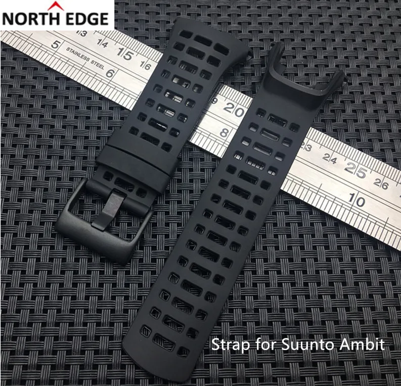 Ремешок резиновый силиконовый для Suunto Ambit 3 peak сменный Браслет спортивных часов с