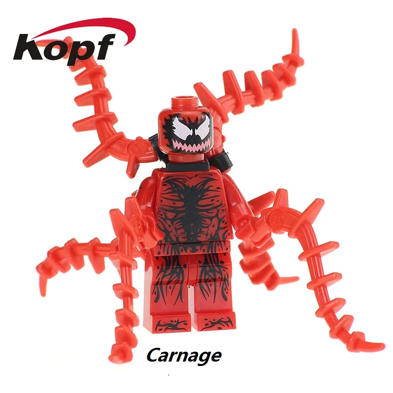 

Single Sale Carnage Spiderman Spider-Man Spider Man Super Heroes Bricks Action Figures Building Blocks Children Gift Toys XH 659