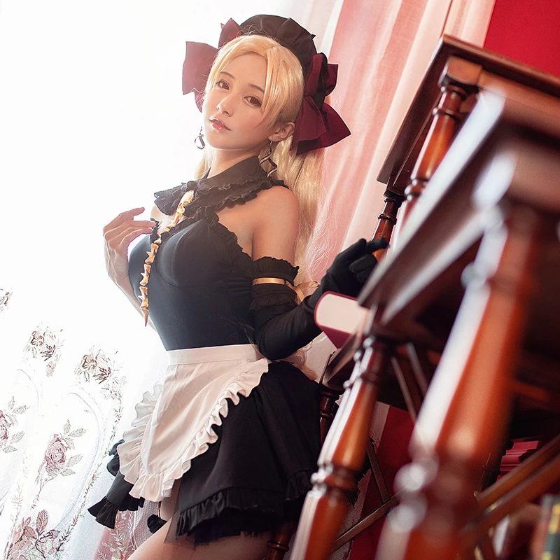 Аниме Fate Grand Order Ereshkigall Карнавальный Костюм горничная Милая Сексуальная униформа