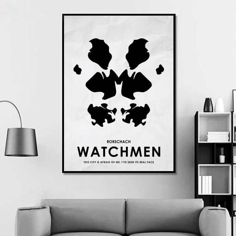 Watchmen Rorschach этот город боится меня Обложка с художественным рисунком постер из