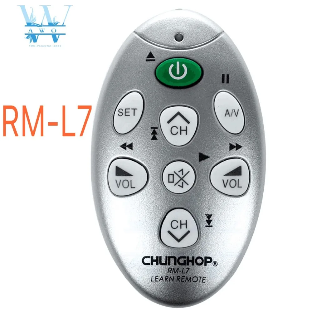 

New CHUNGHOP Brand DC 3V Mini Learning Remote Control RM-L7 Universal 7-button TV DVD Audio Projector
