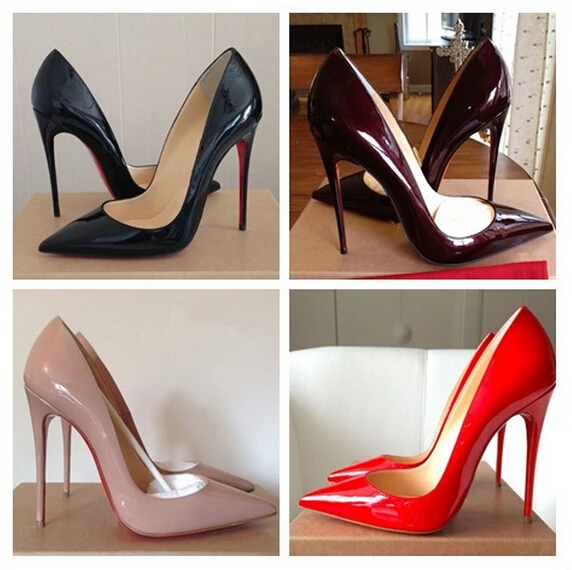 Hot Sale 2015 12cm So Kate Red Bottoms High Heels Shoes Women Patent  Leather Sexy Point Toe Pumps 35-42 - AliExpress