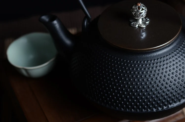 Сплав около 1,3 л окислительный бак, железный чайник, чугунный чайник, медные частицы, японский чугунный чайник для чая