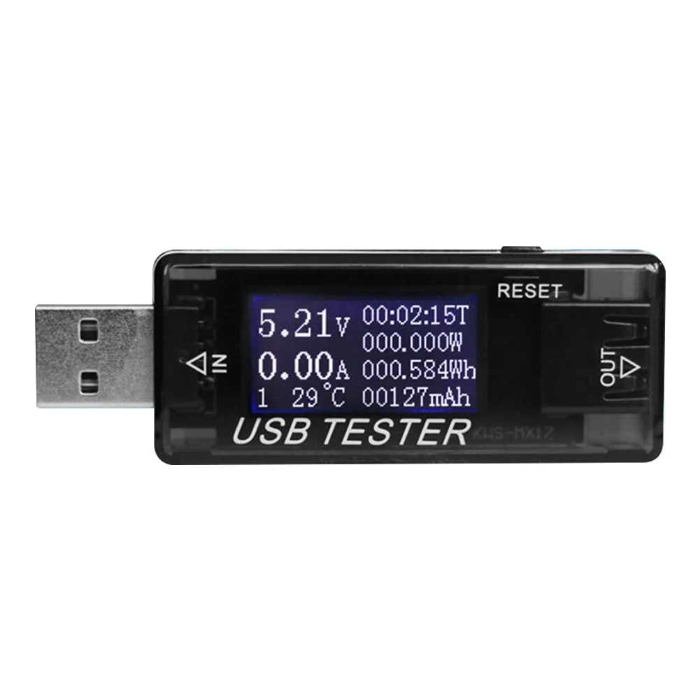 

USB Current And Voltage Tester Electrical Power Tools Digital Multi Function LCD Displays Current Detector
