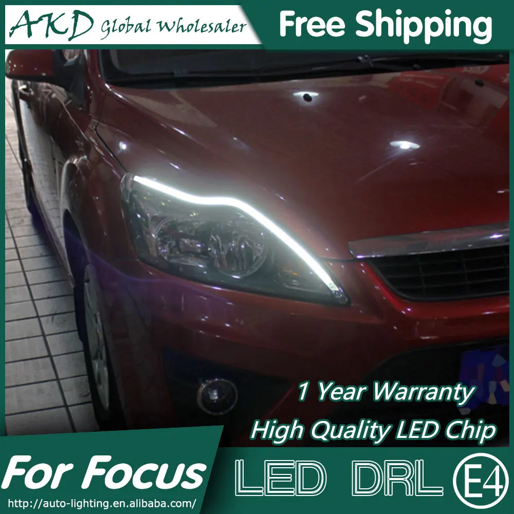 

AKD Car Styling LED DRL for Ford Focus 2009-2011 Focus 2 Eye Brow Light LED External Lamp Signal Parking Accessories