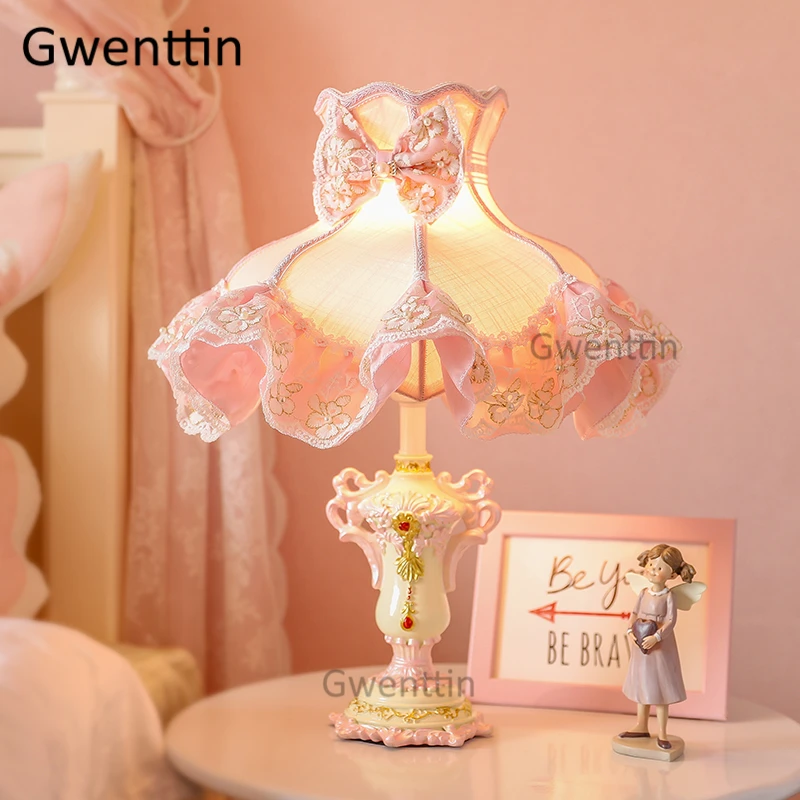 Candeeiros de Mesa Luminárias para o Quarto da Menina Princesa Moderna Suporte Cabeceira Lâmpada Mesa Casamento Decoração Casa Luminária Led 8 Luminárias de mesa