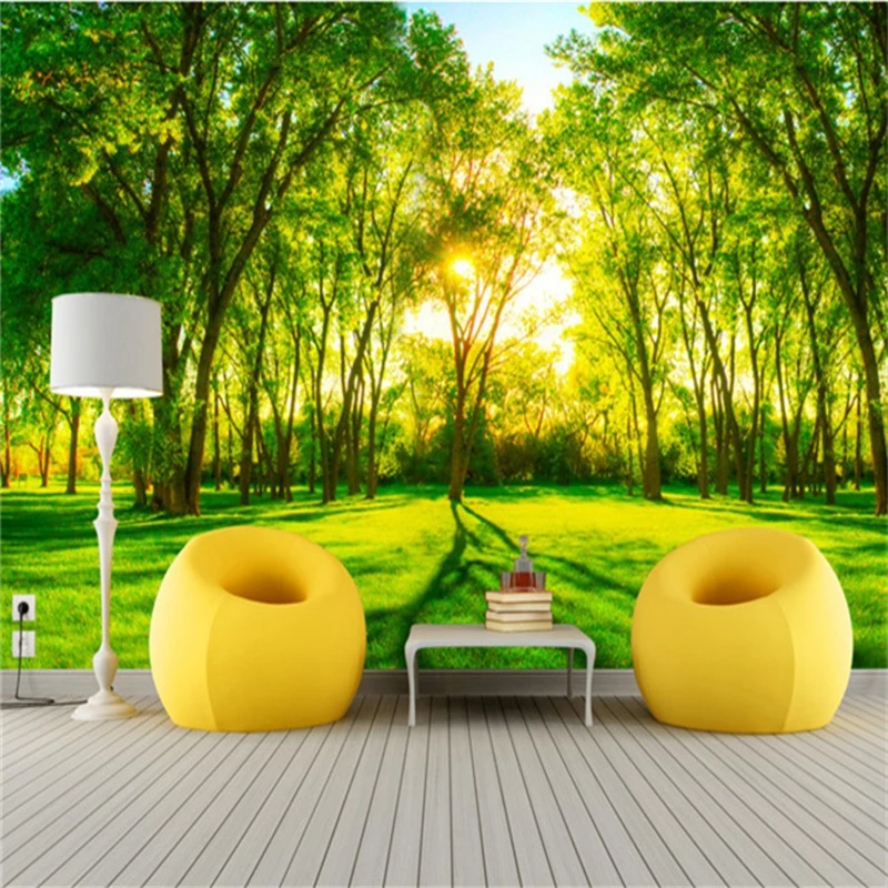 

beibehang Custom mural Green Forest Living room Wallpaper 3d Paper Wall papel de parede Wallpaper Wall Paper Roll papier peint