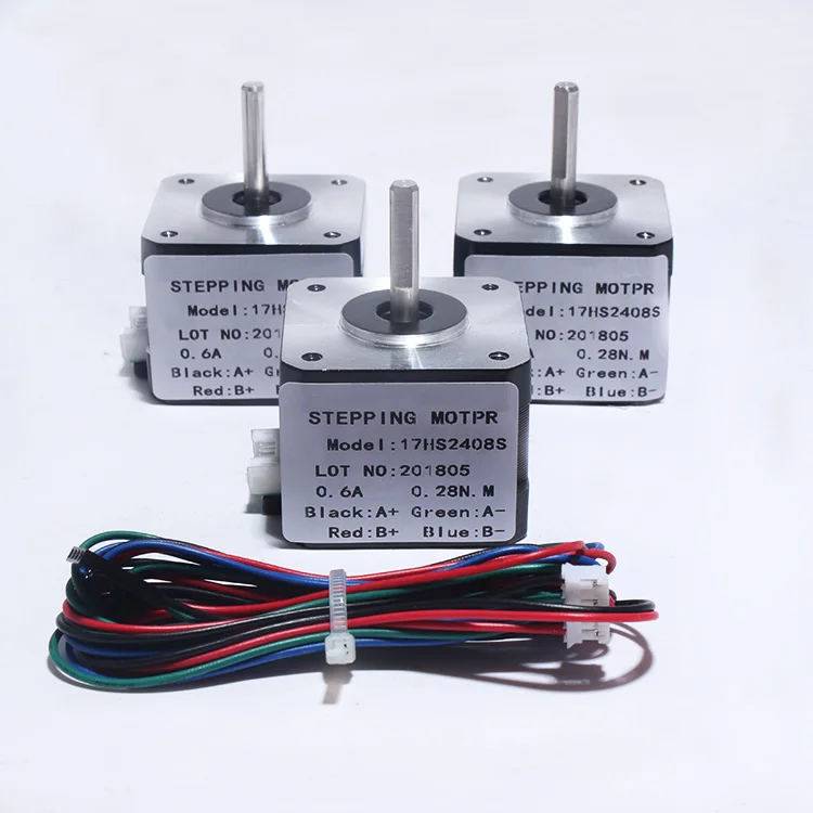 Шаговый электродвигатель Nema 17HS2408 S 17HS2408S 4 ведущих 17 42BYGH 0.6A CE ROSH ISO лазерный и 3D