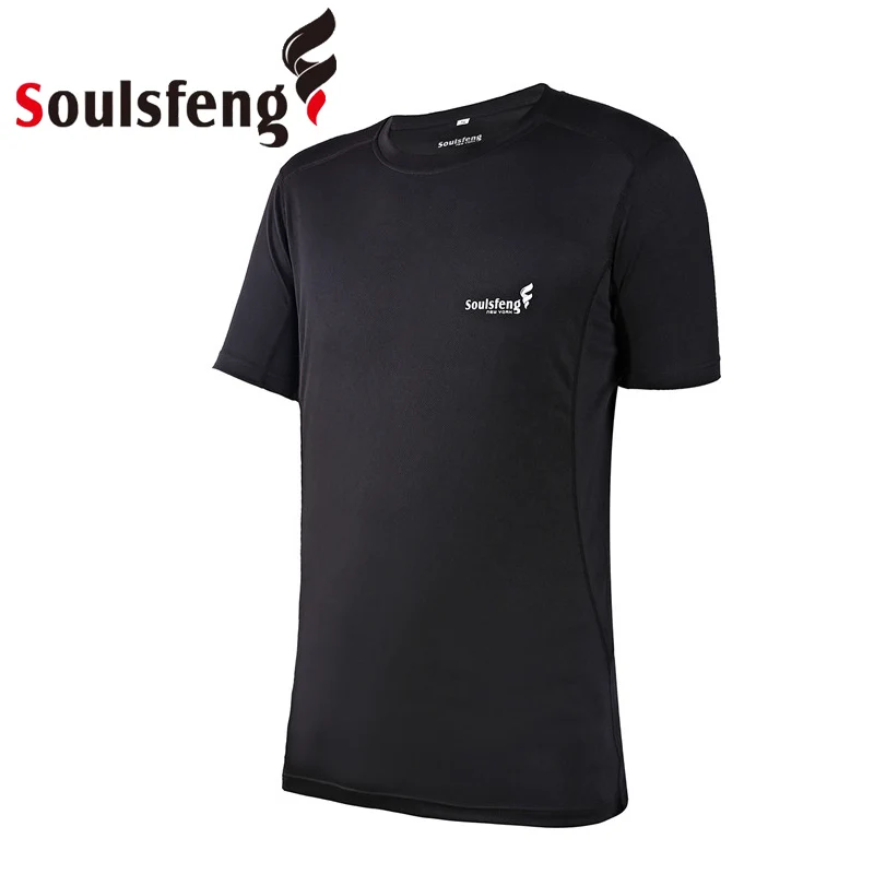 

Soulsfeng Men Sport Top Fitness T Shirt Casual Tops Gym Man Quick Dry Summer Wicking Jersey Fashion Athletic Running T-Shirt