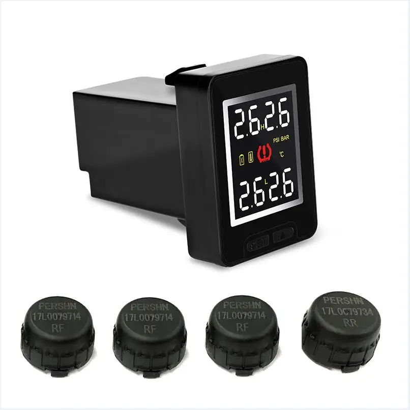 

U912 Wireless TPMS Car Tire Pressure Monitoring System LED Display Tire Pressure Alarm with 4 External Sensors for TOYOTA