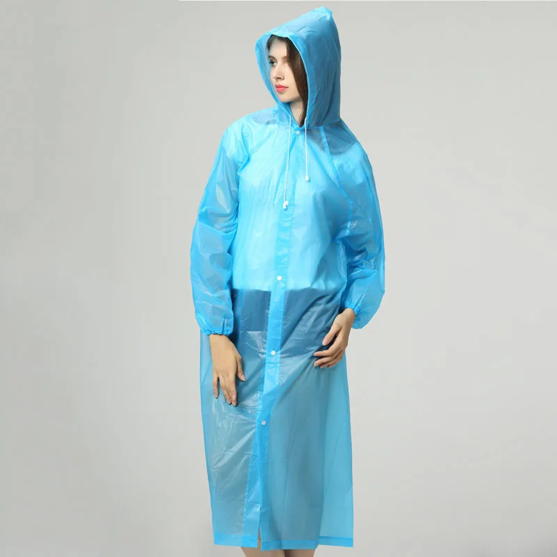 

Fashion Raincoat Portable Rain Cape Poncho With Hat Hood for Women Outdoor Travel Waterproof Rainwear EVA Women Raincoat woman