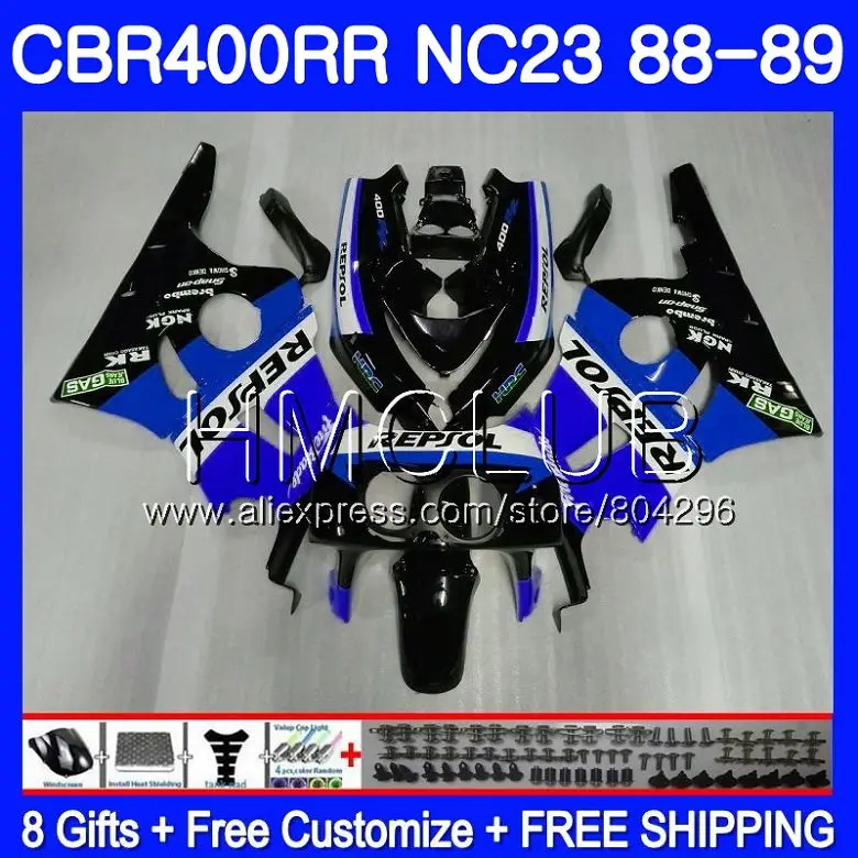 

NC23 For HONDA CBR 400RR 400 RR CBR400 RR Repsol Blue 88 89 90 91 92 93 89HM22 CBR400RR 1988 1989 1990 1991 1992 1993 Fairings