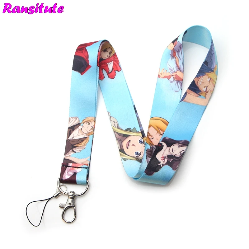 

Ransitute R324 Fullmetal Alchemist Anime Lanyard Neck Strap for keys ID Card Mobile Phone Straps Badge Holder DIY Hang Rope