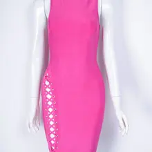 Новинка весеннее платье для девочек ярко-розовый цвет без рукавов на шнуровке Бандажное платье Вечерние платья на прямую грузовую перевозку платье+ костюм