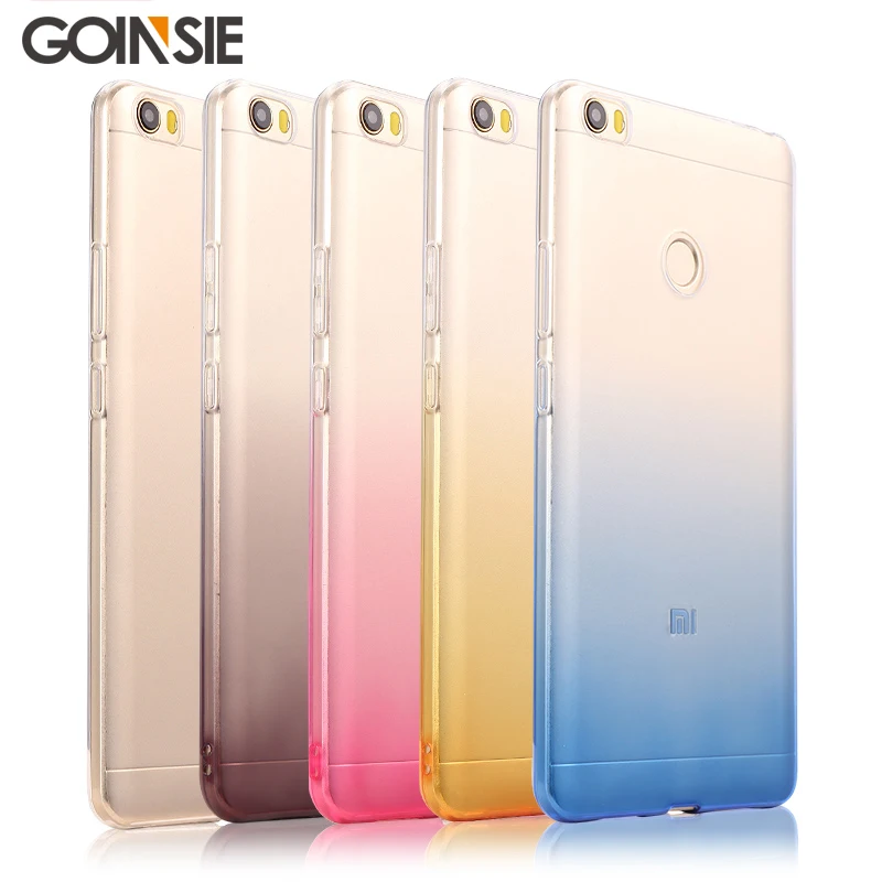 

Sport Phone Bag Case for Xiaomi Mi Max 2 Max2 Case Cover Silicone 6.44" Ultra Thin Gradient TPU Back Cover Fundas Carcasas Capas