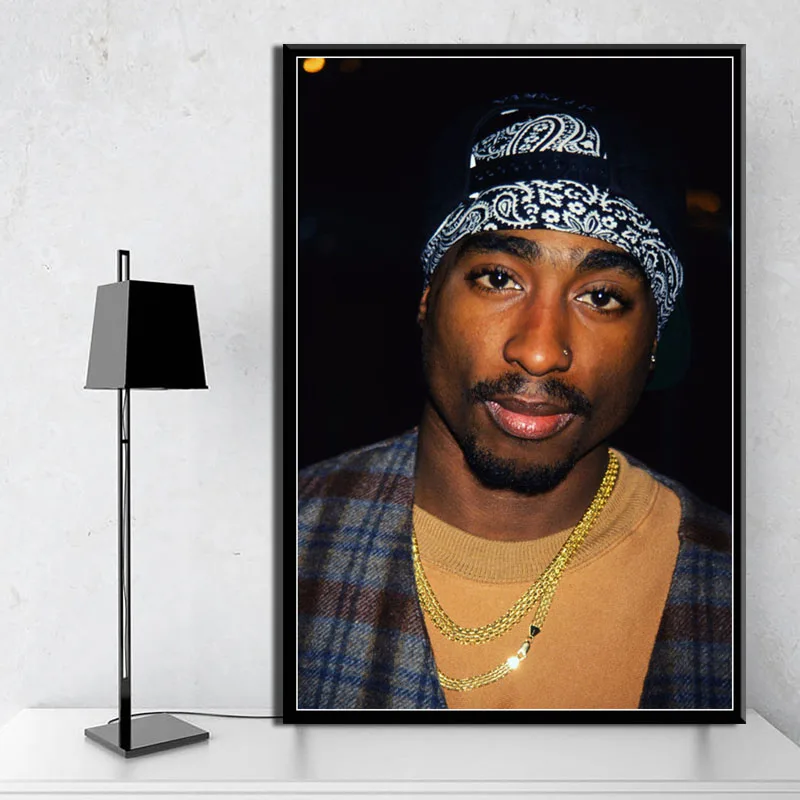 P123 Tupac Shakur 2PAC Outlaw Rap музыкальный Рэппер Star хип хоп художественная картина Шелковый
