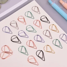 10 шт./кор. Мини в виде капли воды, закладка для книги планировщик скрепки материал Эсколар закладки для книг канцелярские школьные принадлежности papelaria