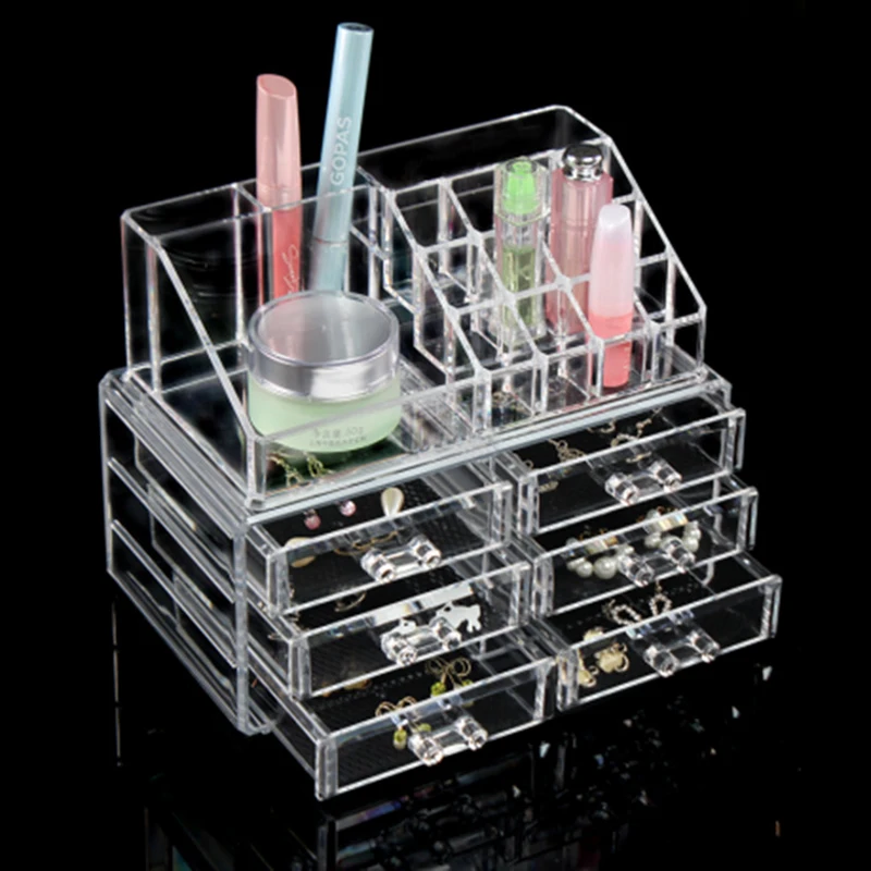 Luxury Large Makeup Storage Drawer Acrylic Cosmetics Organizer Clear