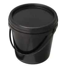 Черное пластиковое ведро с крышкой контейнер набор инструментов 5л еда и удобрения хранения пластиковый баррель для еды и удобрения хранения