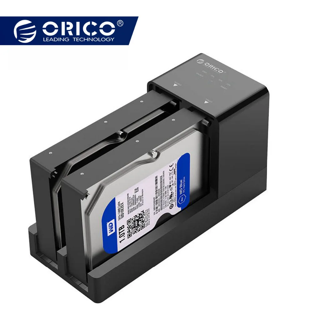 ORICO 2.5 3.5 SATA HDD Enclosure Docking Station Offline Clone Super Speed USB 3.0 Hard Drive Support 10TB 2 Bay black 6528US3-C ORICO 2.5 3.5 SATA HDD Enclosure Docking Station Offline Clone Super Speed USB 3.0 Hard Drive Support 10TB 2 Bay black 6528US3-C
