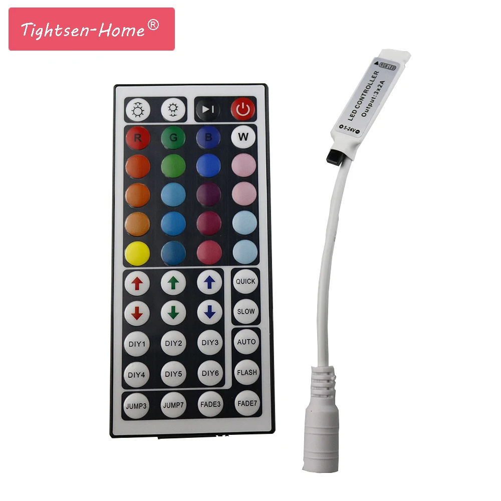 Миниатюрный светодиодный ИК RGB контроллер с 44 клавишами для гибкой SMD3528 5050 5630 2835