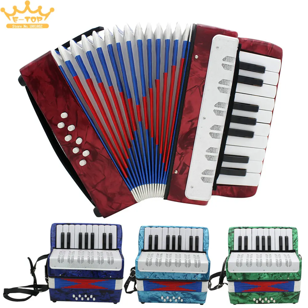 

17 Key Mini Accordion Educational Musical Instrument Cadence Band for Both Kids & Adult