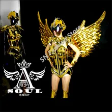 ES003 Mirror dancing dress women/ballroom costumes stage performance wings cloth/performance model catwalk events/bar party show