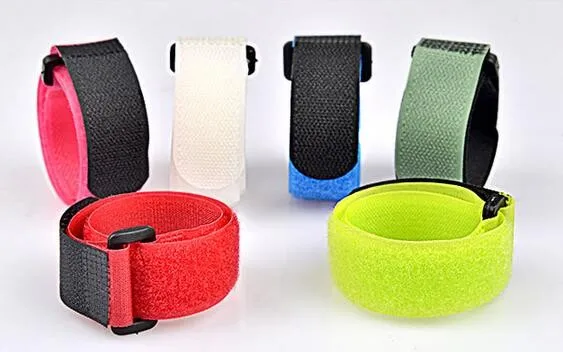 6pcslot 6 colors 200mm300mm400mm25mm Nylon T type Eyelet Holes back to back Velcro Cable Ties  (4)