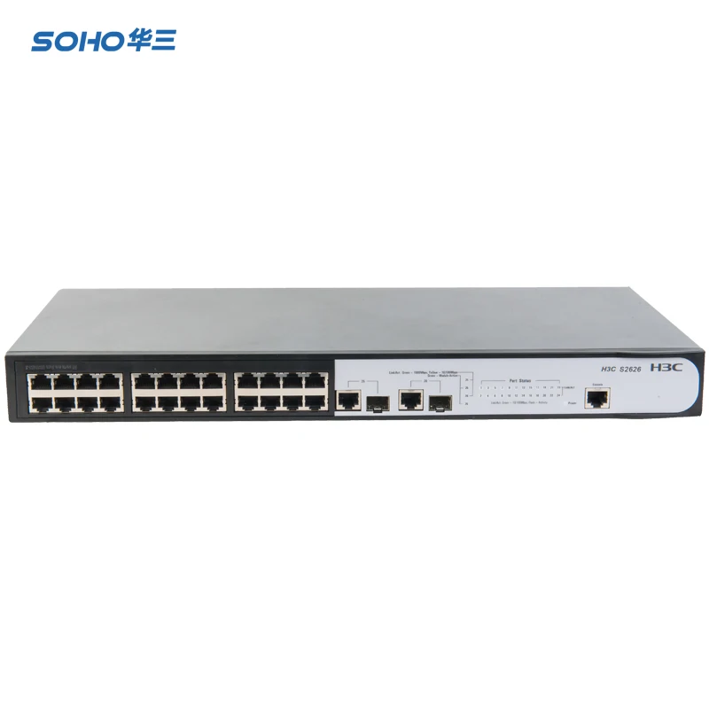 SOHO-S2626 24-портовый Быстрый Ethernet-коммутатор предприятия оснащено молниезащитой порт зеркального отображения